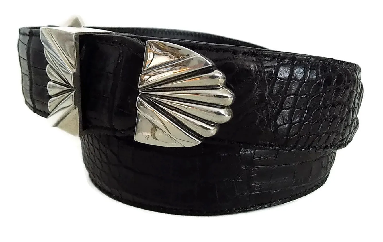 1½” DONATELLO 3 Piece Buckle Set in .925 Sterling Silver