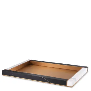 114758 - Tray Farrell L antique brass finish