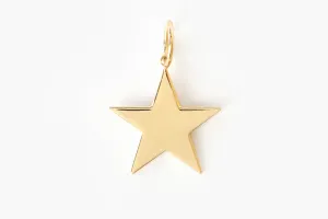 14k Gold Plated Large Star Charm