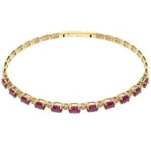14K Yellow Gold Ruby Bagels
