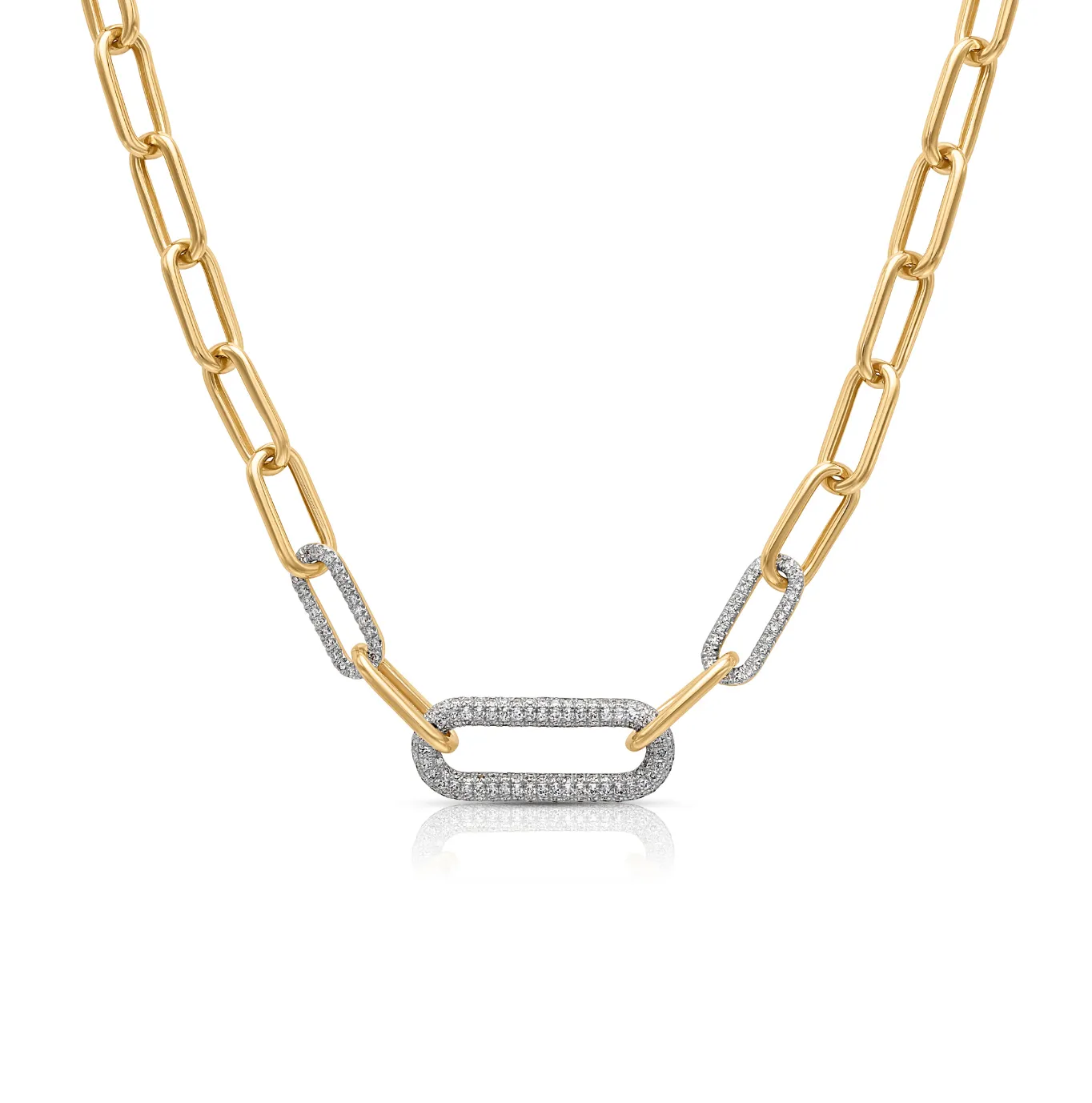 14KY Diamond Link Necklace