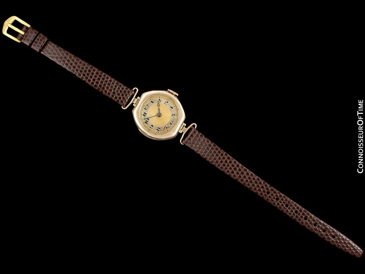1920's Rolex Ladies Vintage Art Deco Watch - 9K Rose Gold