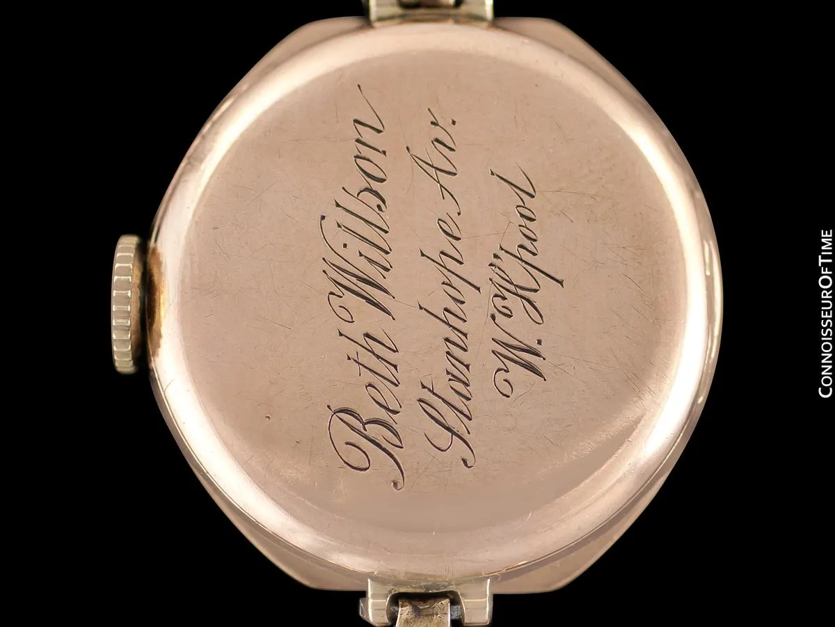 1920's Rolex Ladies Vintage Art Deco Watch - 9K Rose Gold