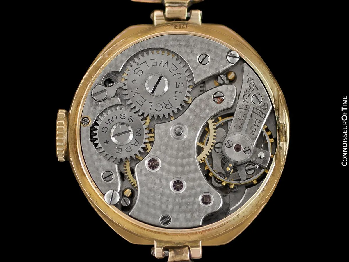 1920's Rolex Ladies Vintage Art Deco Watch - 9K Rose Gold