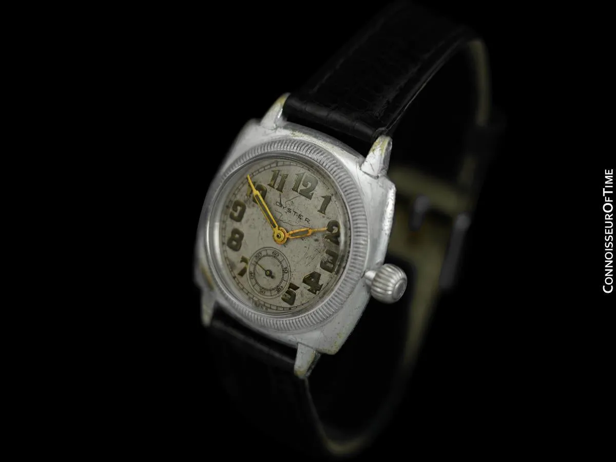 1927 Rolex Rare Very Early Oyster Vintage Mens Chromium Watch - One of the Earliest Oysters Made