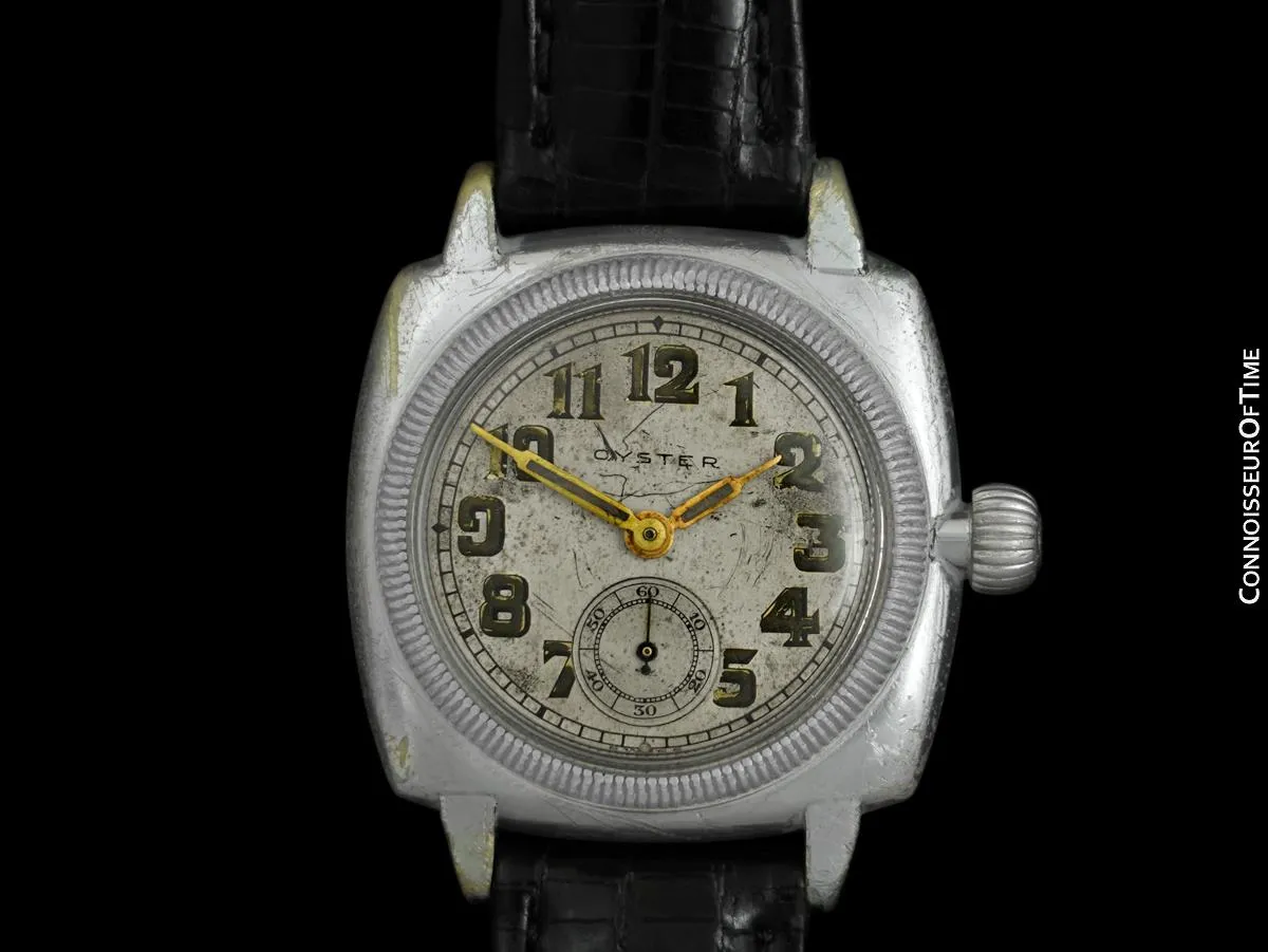 1927 Rolex Rare Very Early Oyster Vintage Mens Chromium Watch - One of the Earliest Oysters Made