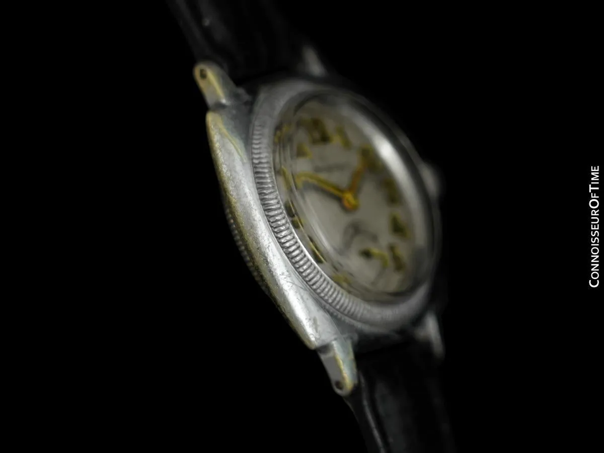 1927 Rolex Rare Very Early Oyster Vintage Mens Chromium Watch - One of the Earliest Oysters Made