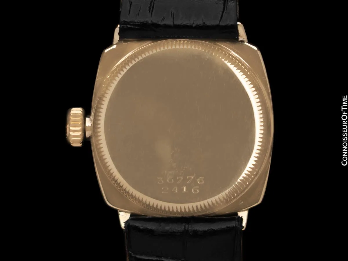 1935 Rolex Rare Early Oyster Vintage Mens 9K Gold Watch