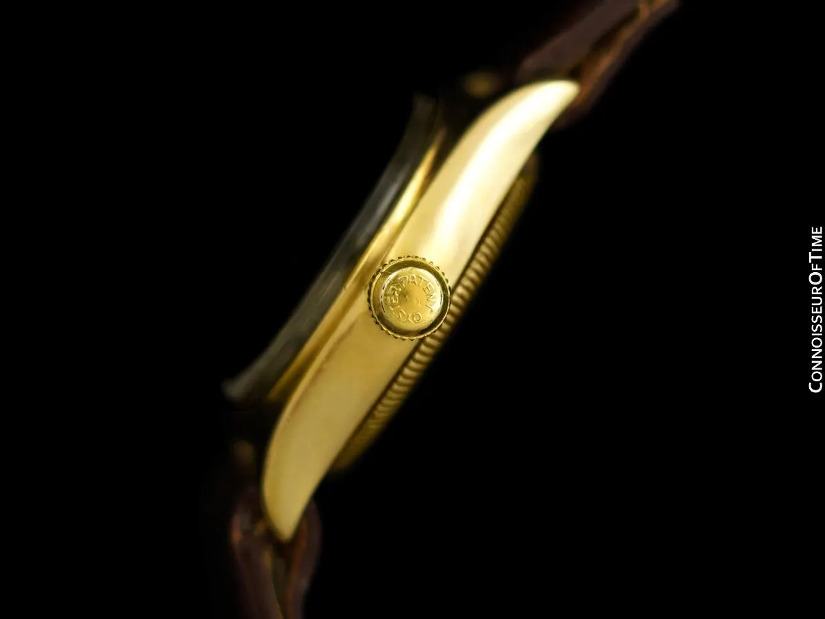 1938 Rolex Early Oyster Chronometer Vintage Mens Midsize Watch - 18K Gold