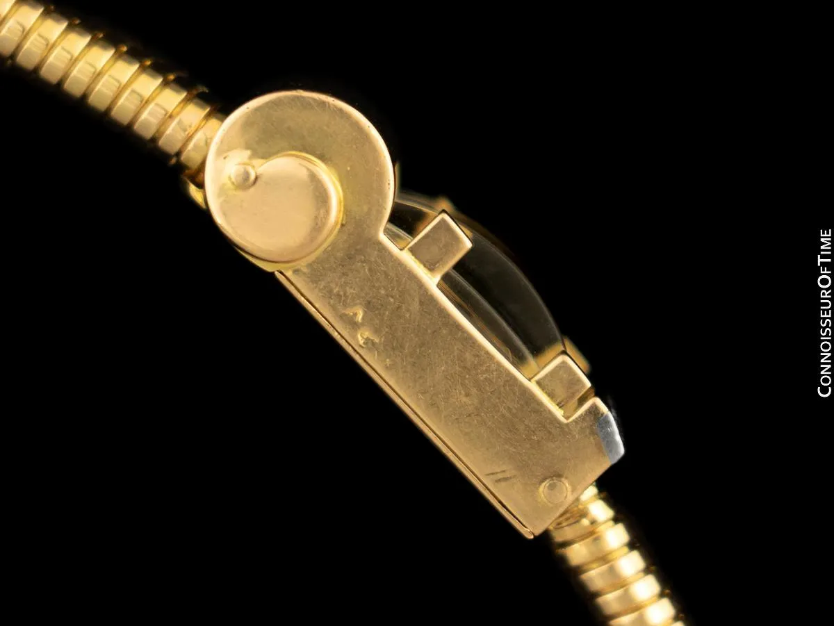 1940's Rolex Ladies Vintage French Cocktail Watch - 18K Rose Gold & Diamonds