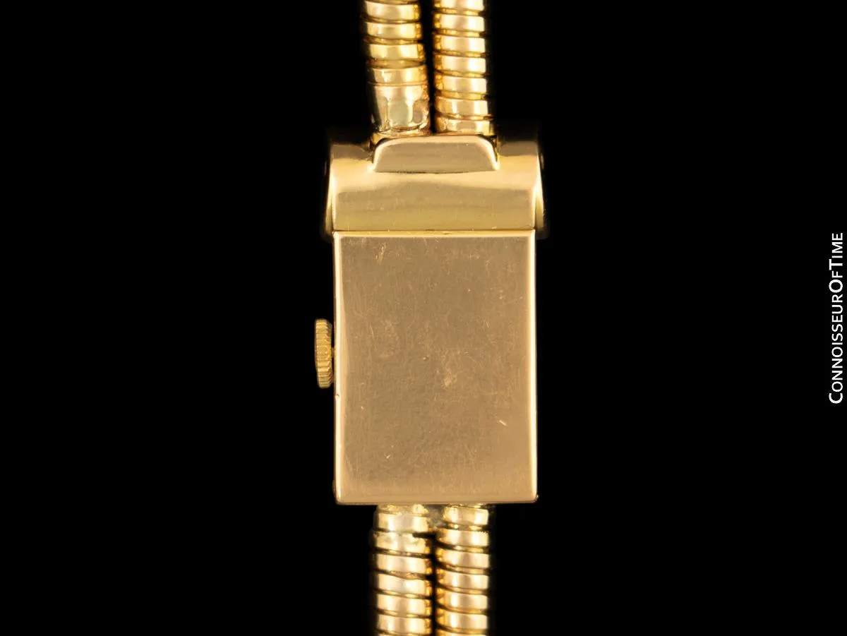 1940's Rolex Ladies Vintage French Cocktail Watch - 18K Rose Gold & Diamonds