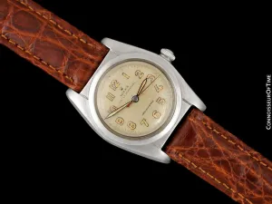 1946 Rolex Vintage Mens WWII Era Bubbleback, Ref. 2940, Stainless Steel - Very Fine & Rare