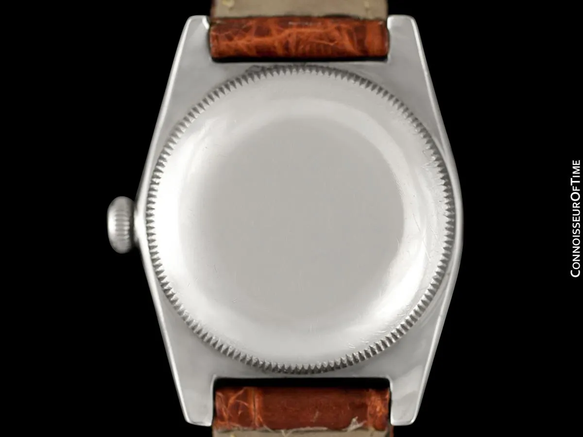 1946 Rolex Vintage Mens WWII Era Bubbleback, Ref. 2940, Stainless Steel - Very Fine & Rare