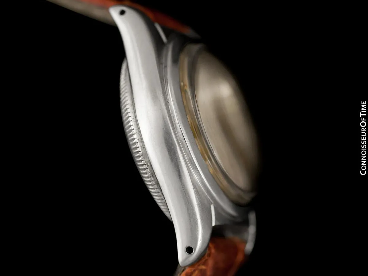 1946 Rolex Vintage Mens WWII Era Bubbleback, Ref. 2940, Stainless Steel - Very Fine & Rare