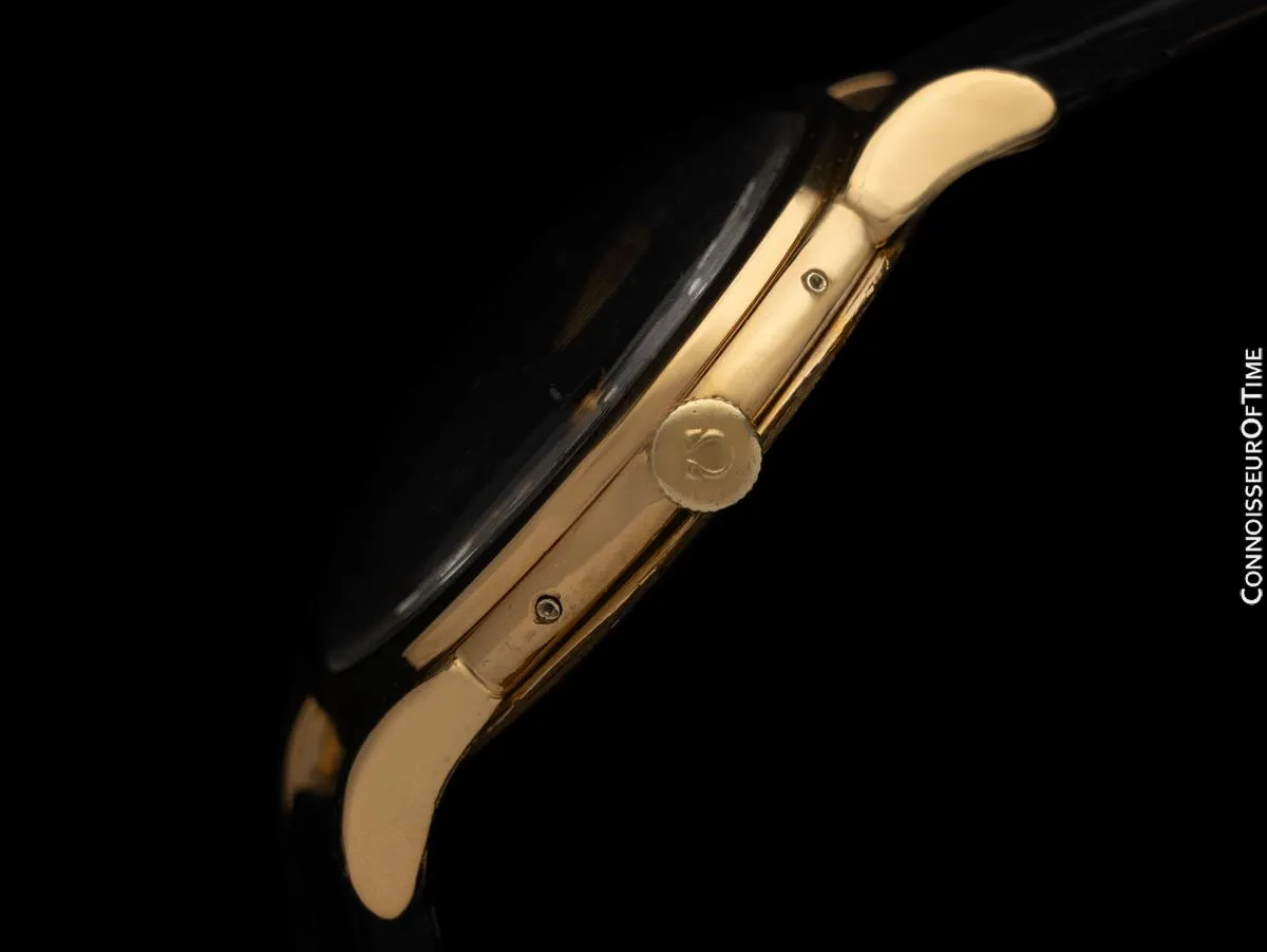 1947 Omega Cosmic Large Vintage Triple Date, Moon Phase Watch - 18K Gold Plated with Box