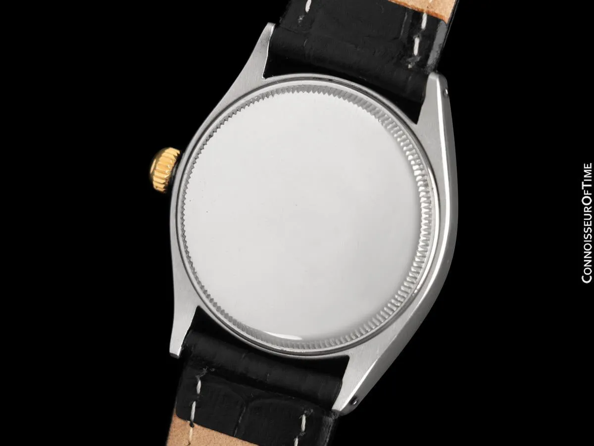 1952 Rolex Oysterdate Vintage Mens Handwound Watch with Red Date - Stainless Steel & 18K Gold