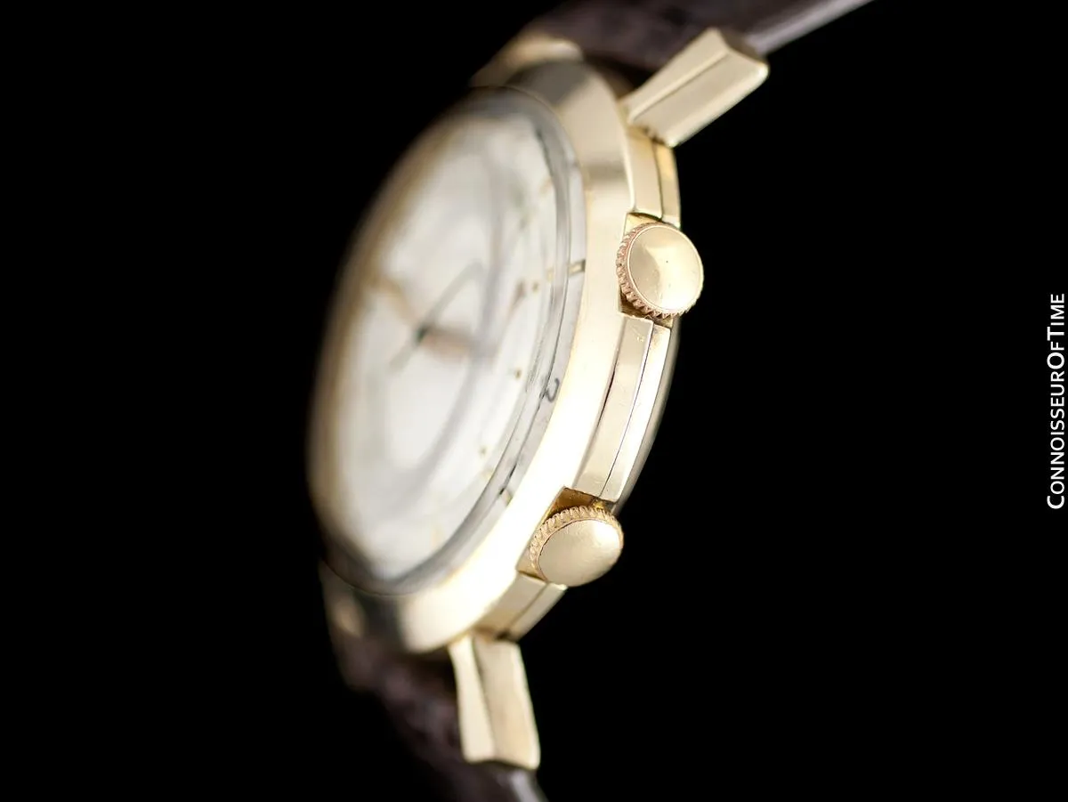 1955 Jaeger-LeCoultre Memovox Vintage Mens Reveil Wrist Alarm - 10K Gold Filled