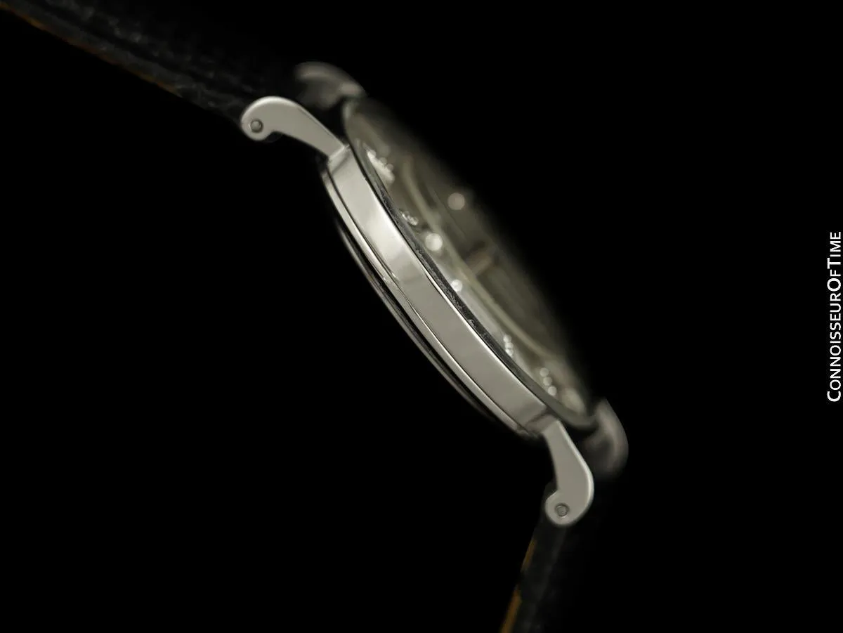 1956 Jaeger-LeCoultre Vacheron & Constantin Vintage Diamond Mystery Dial Mens Watch - 14K White Gold