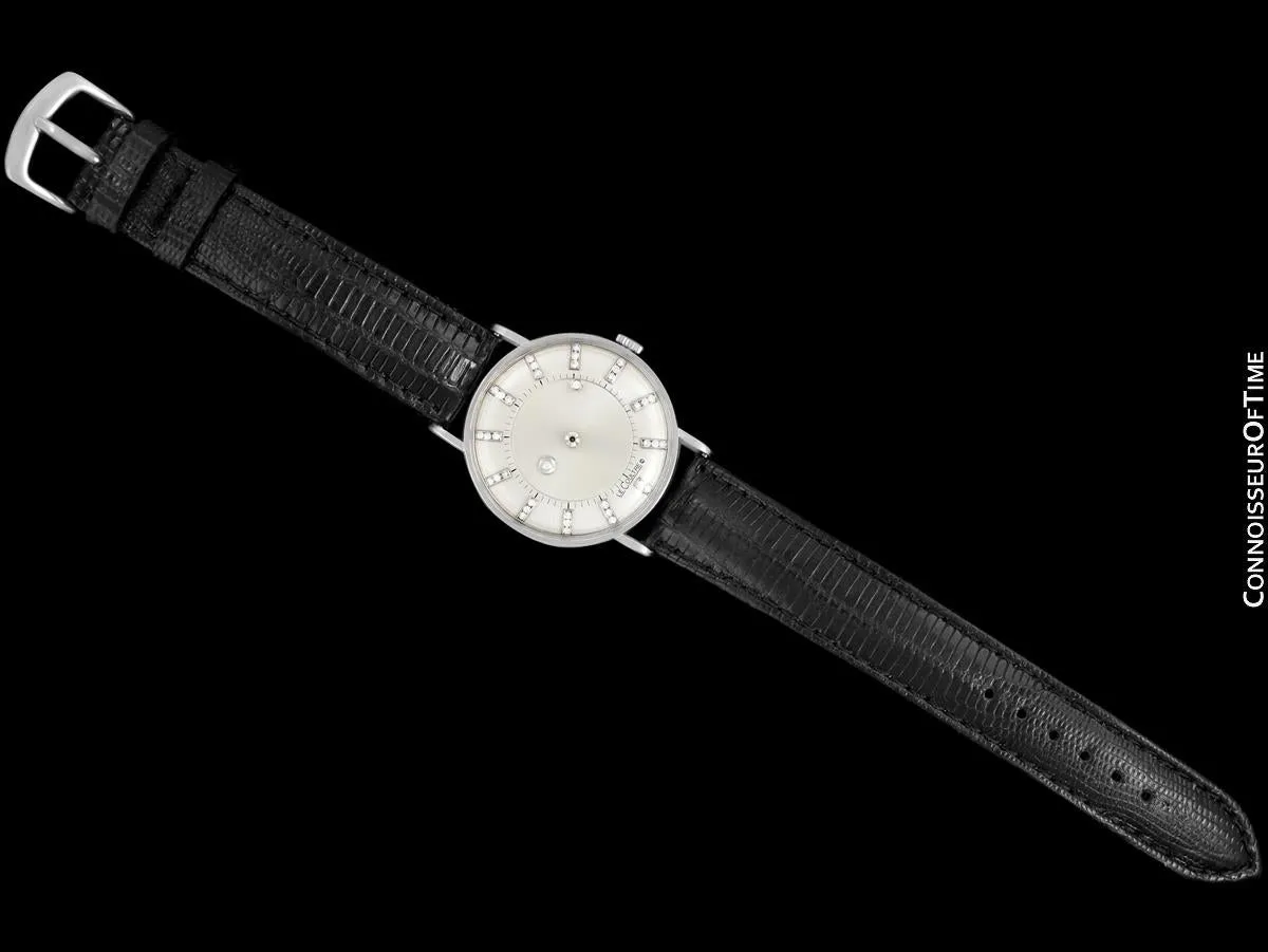 1956 Jaeger-LeCoultre / Vacheron & Constantin Vintage Galaxy Mystery Dial - 14K White Gold & Diamonds