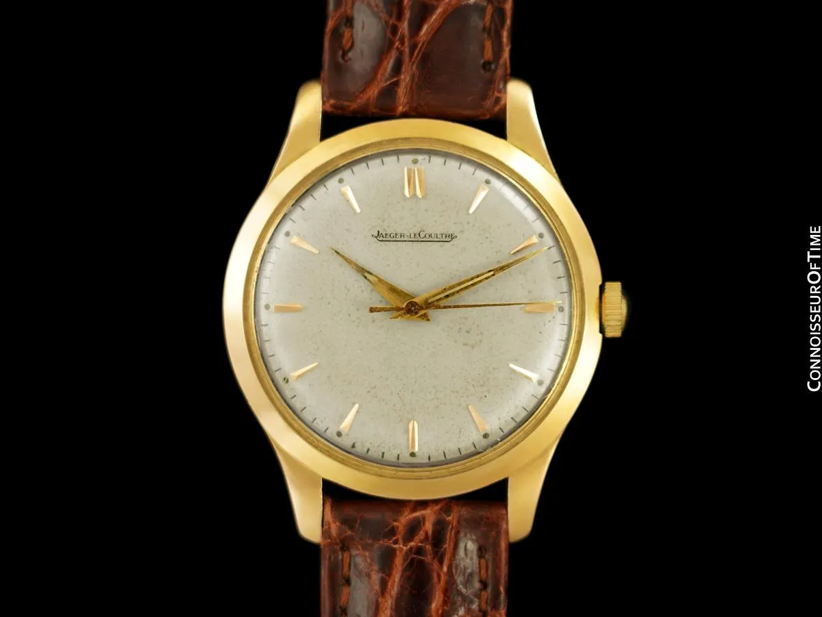 1956 Jaeger-LeCoultre Vintage Large Mens "Waterproof" Watch - 18K Gold