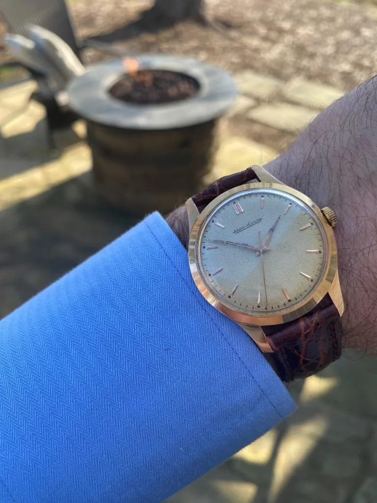 1956 Jaeger-LeCoultre Vintage Large Mens "Waterproof" Watch - 18K Gold