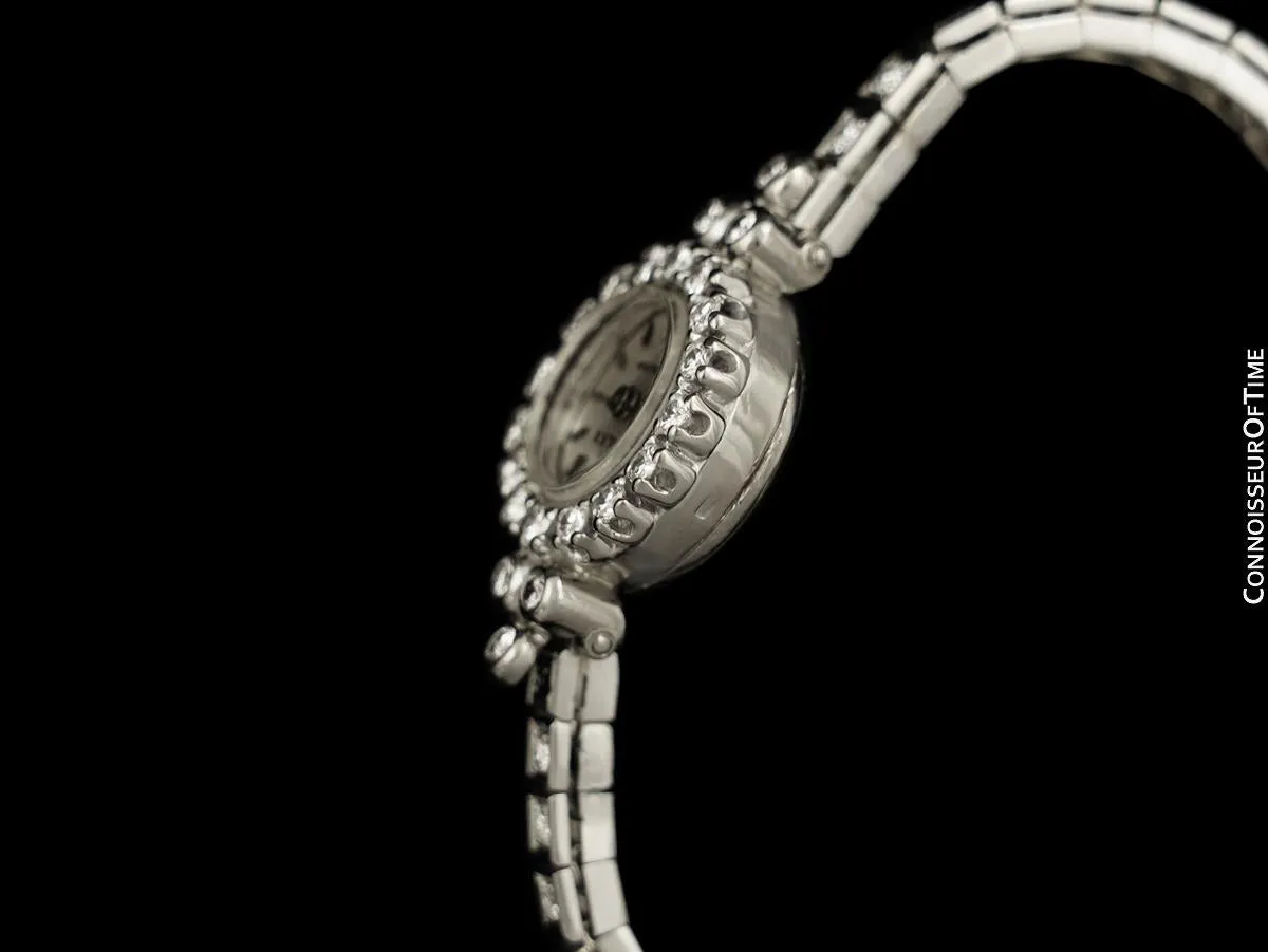 1960's Rolex Ladies Vintage Cocktail Watch - 18K White Gold & Diamonds