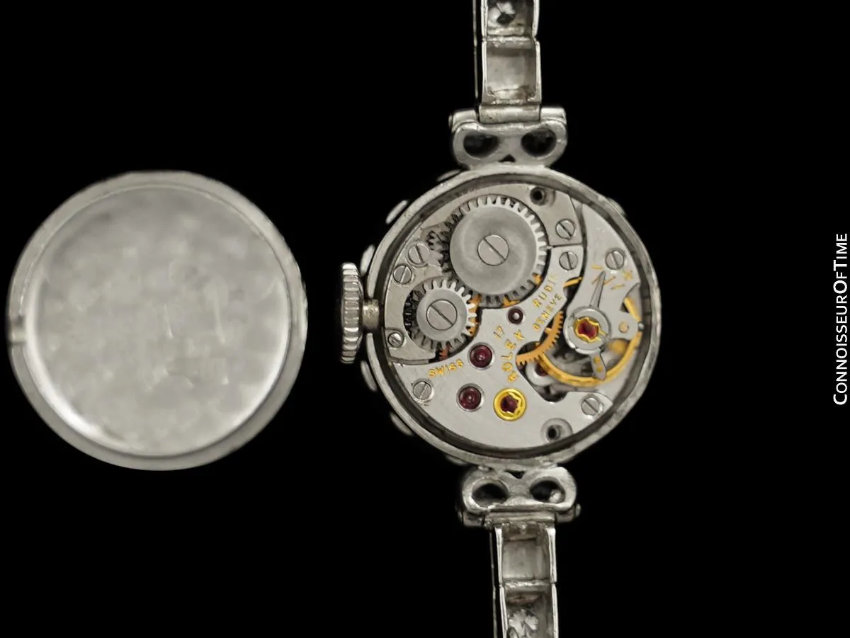 1960's Rolex Ladies Vintage Cocktail Watch - 18K White Gold & Diamonds