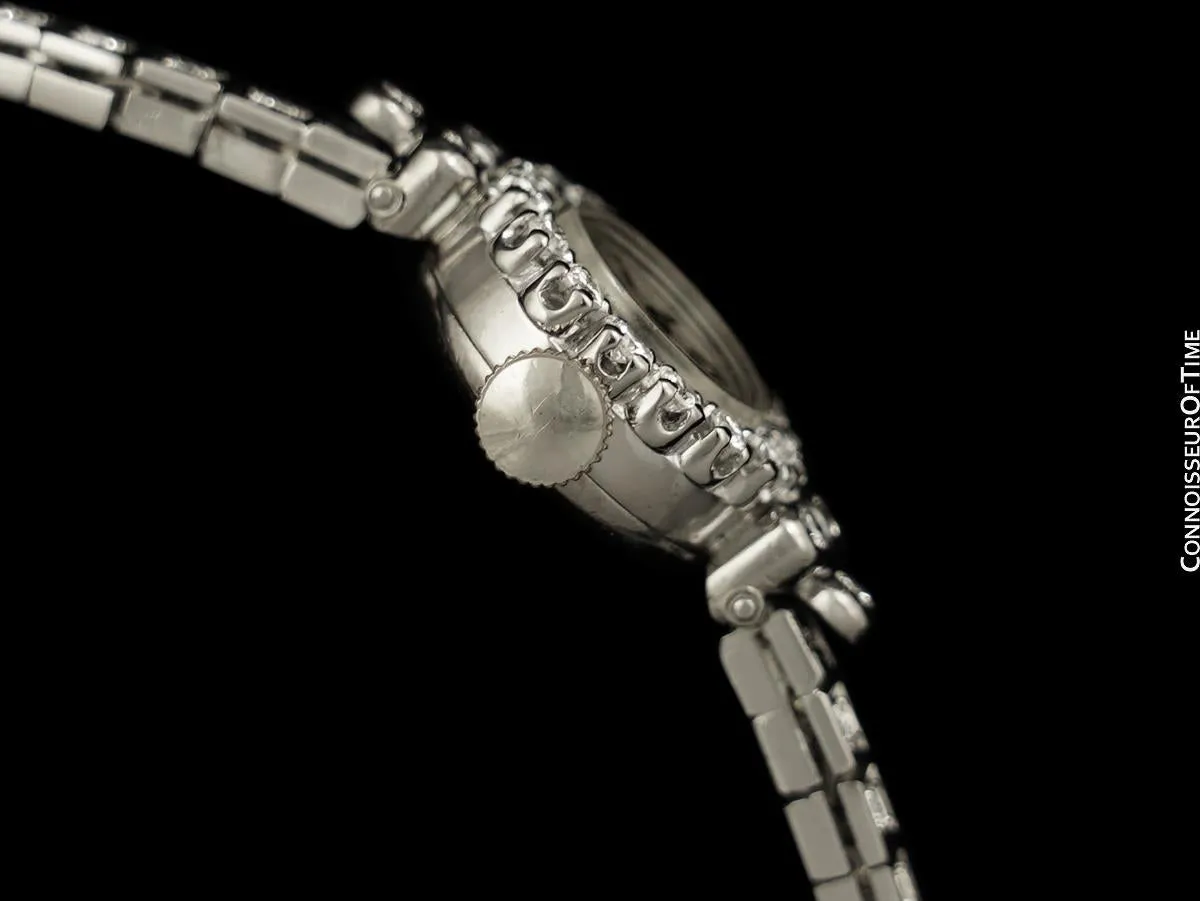 1960's Rolex Ladies Vintage Cocktail Watch - 18K White Gold & Diamonds
