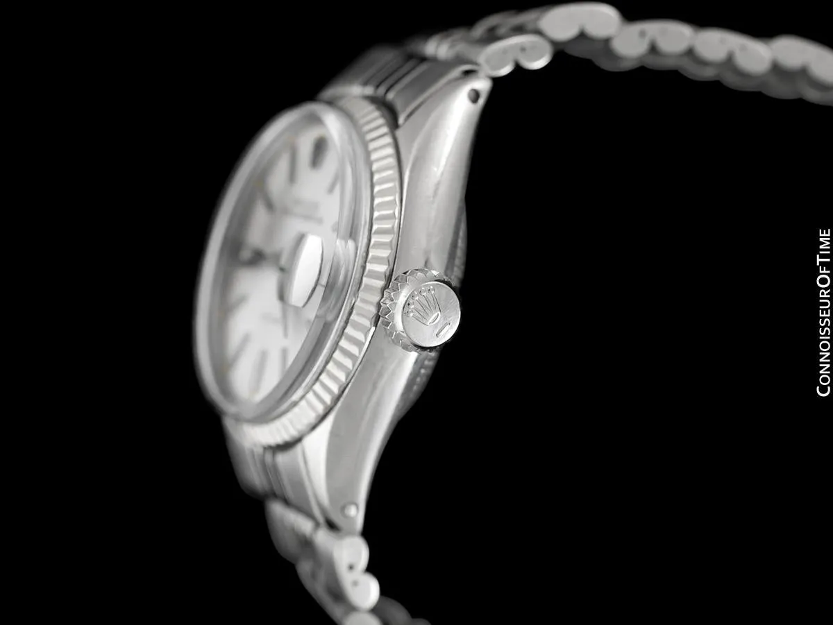 1961 Rolex Classic Vintage Ladydate Ladies Date (Datejust) Watch, Silver Dial - Stainless Steel and 18K White Gold