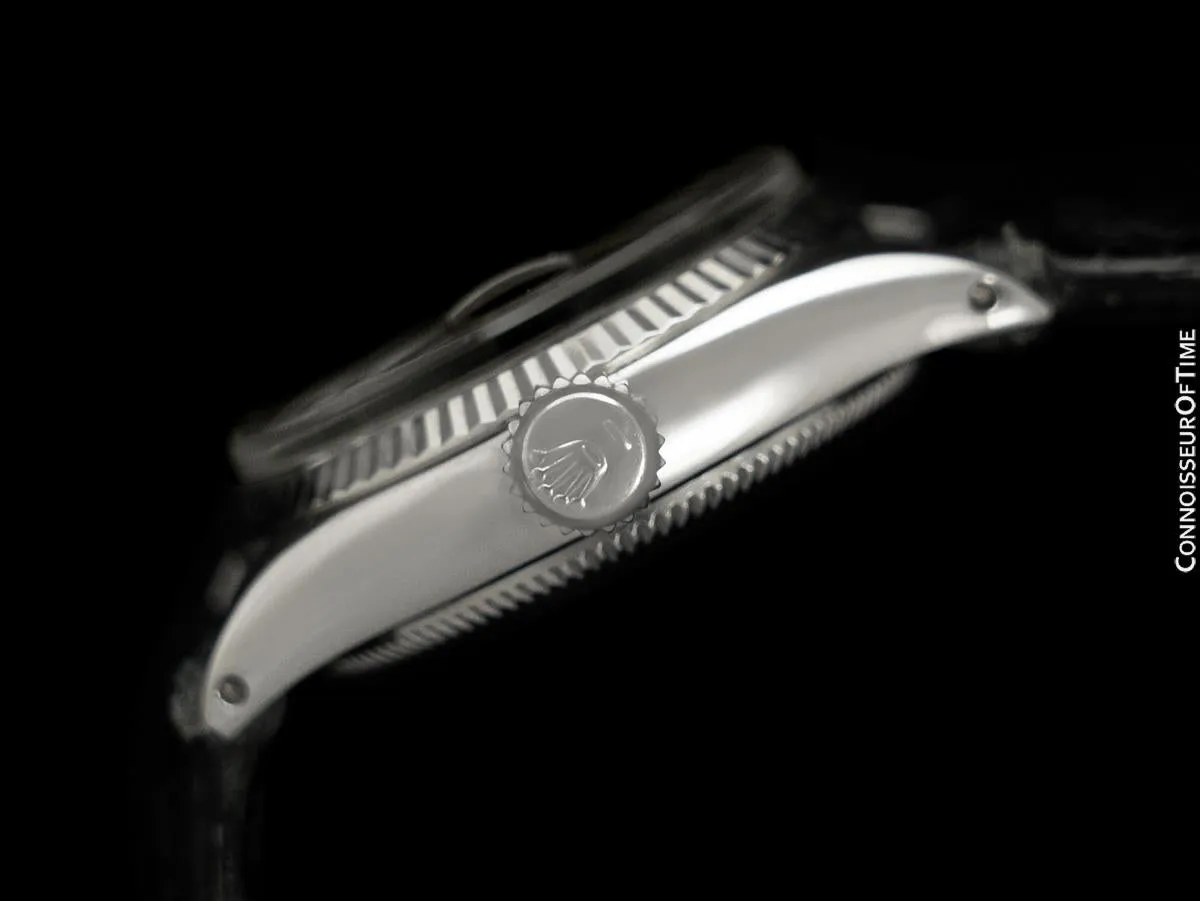 1964 Rolex Vintage Ladies Date Datejust Watch, Wine Diamond Dial - Stainless Steel & 18K White Gold