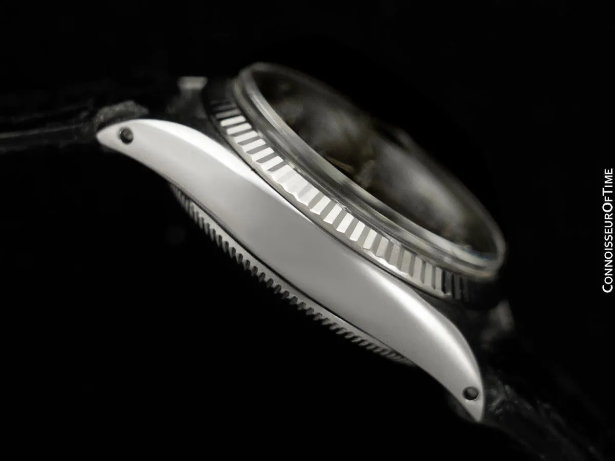 1964 Rolex Vintage Ladies Date Datejust Watch, Wine Diamond Dial - Stainless Steel & 18K White Gold