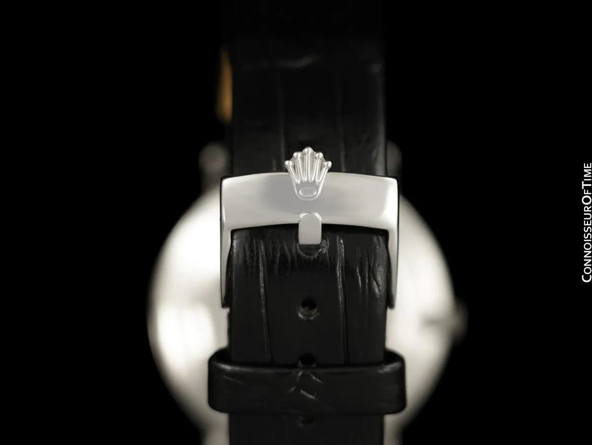 1966 Rolex Cellini Vintage Mens Handwound Larger Ref. 3602 Watch - 18K White Gold