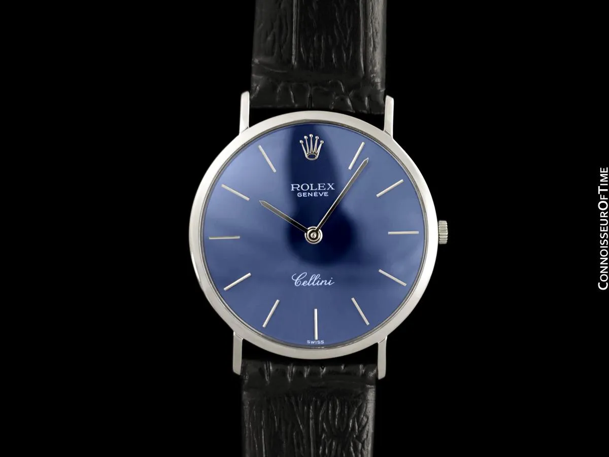 1966 Rolex Cellini Vintage Mens Handwound Larger Ref. 3602 Watch - 18K White Gold