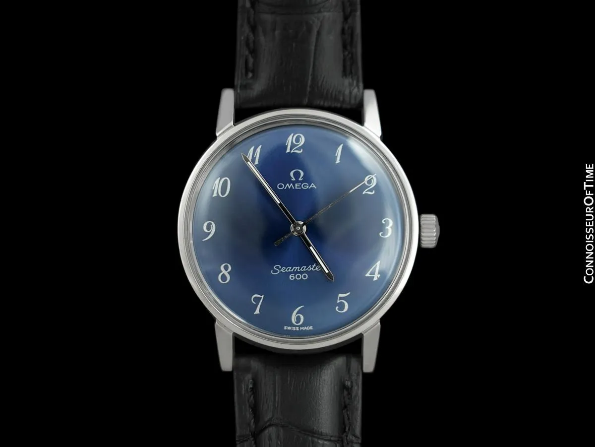 1969 Omega Seamaster 600 Vintage Mens Handwound Watch with Arabic Dial - Stainless Steel