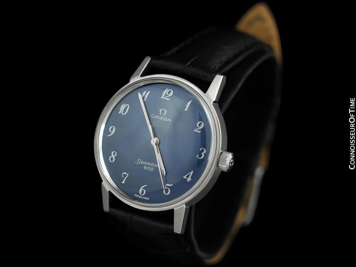 1969 Omega Seamaster 600 Vintage Mens Handwound Watch with Arabic Dial - Stainless Steel