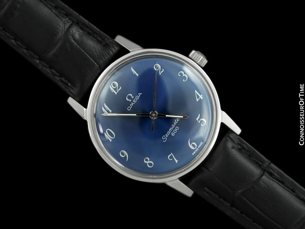 1969 Omega Seamaster 600 Vintage Mens Handwound Watch with Arabic Dial - Stainless Steel