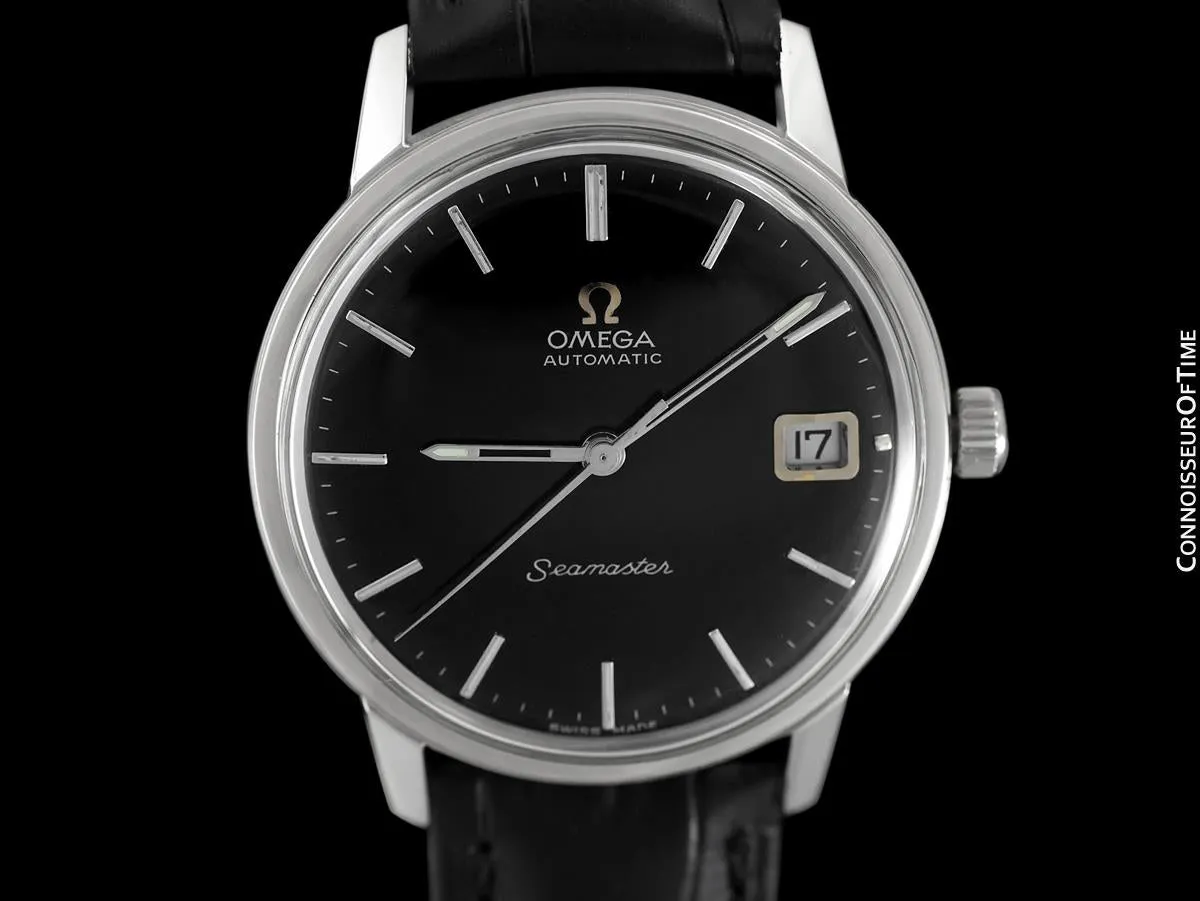 1970 Omega Seamaster Mens Vintage Watch with 565 Movement, Automatic, Quick-Setting Date - Stainless Steel