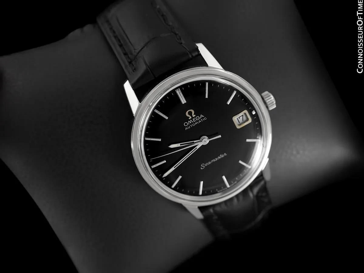 1970 Omega Seamaster Mens Vintage Watch with 565 Movement, Automatic, Quick-Setting Date - Stainless Steel