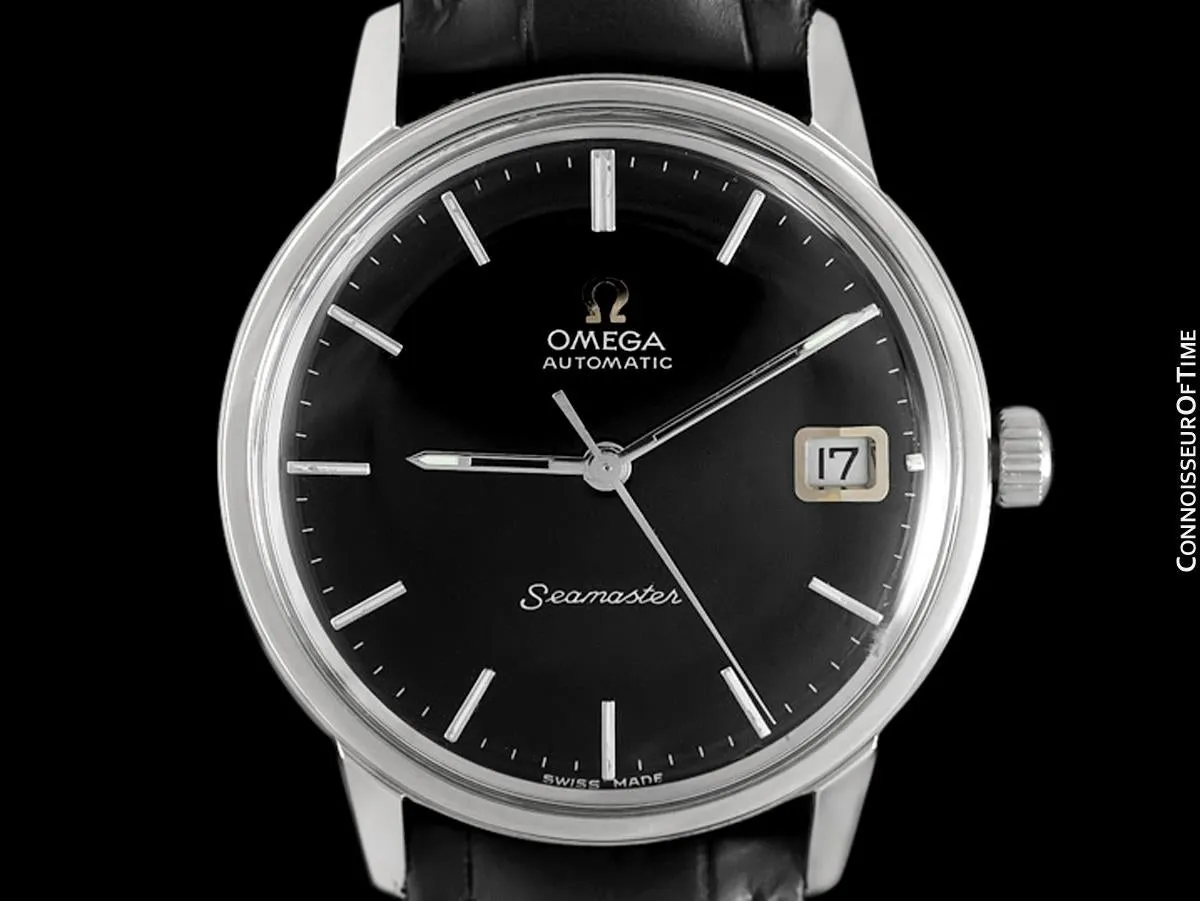 1970 Omega Seamaster Mens Vintage Watch with 565 Movement, Automatic, Quick-Setting Date - Stainless Steel