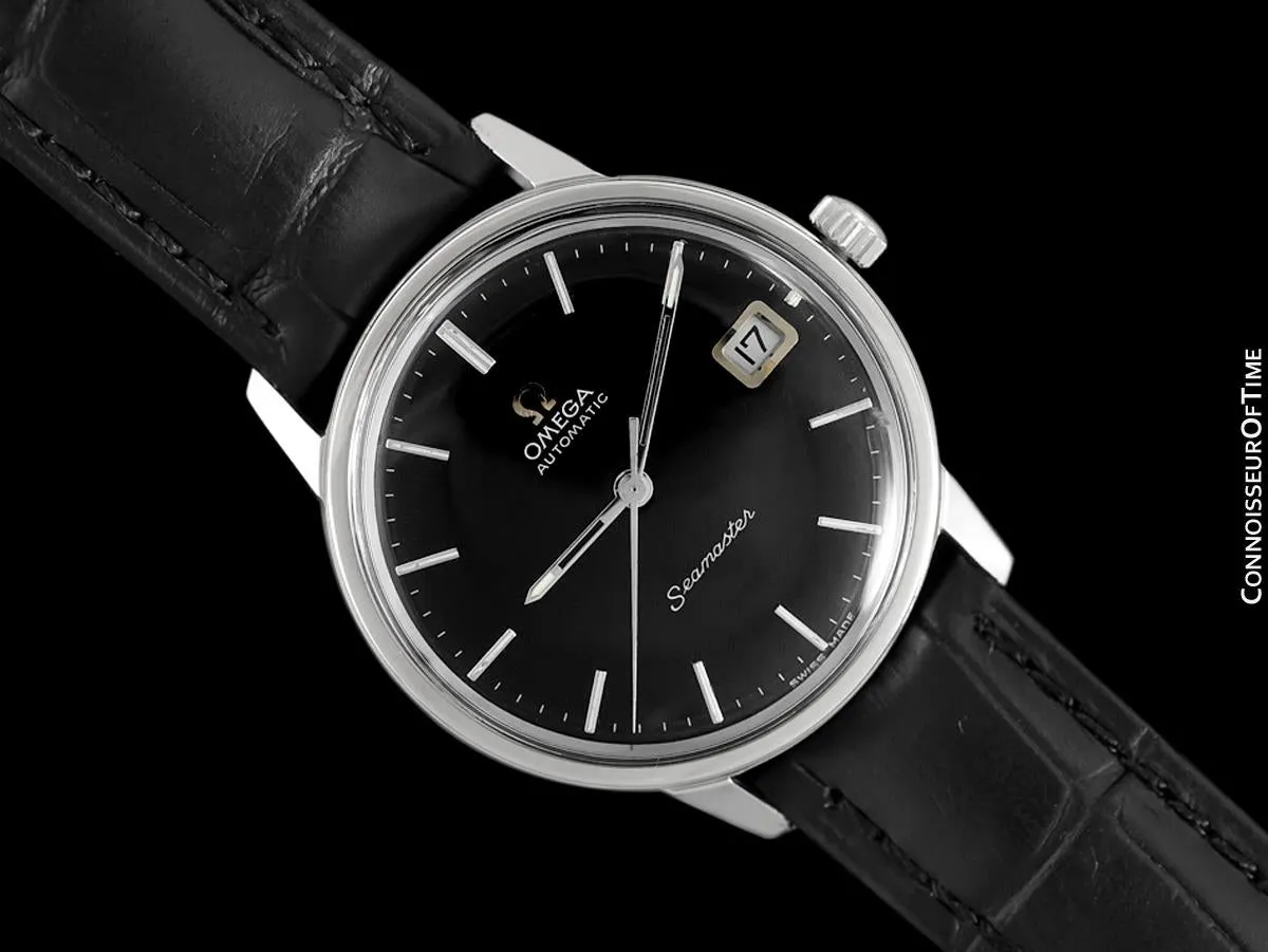 1970 Omega Seamaster Mens Vintage Watch with 565 Movement, Automatic, Quick-Setting Date - Stainless Steel