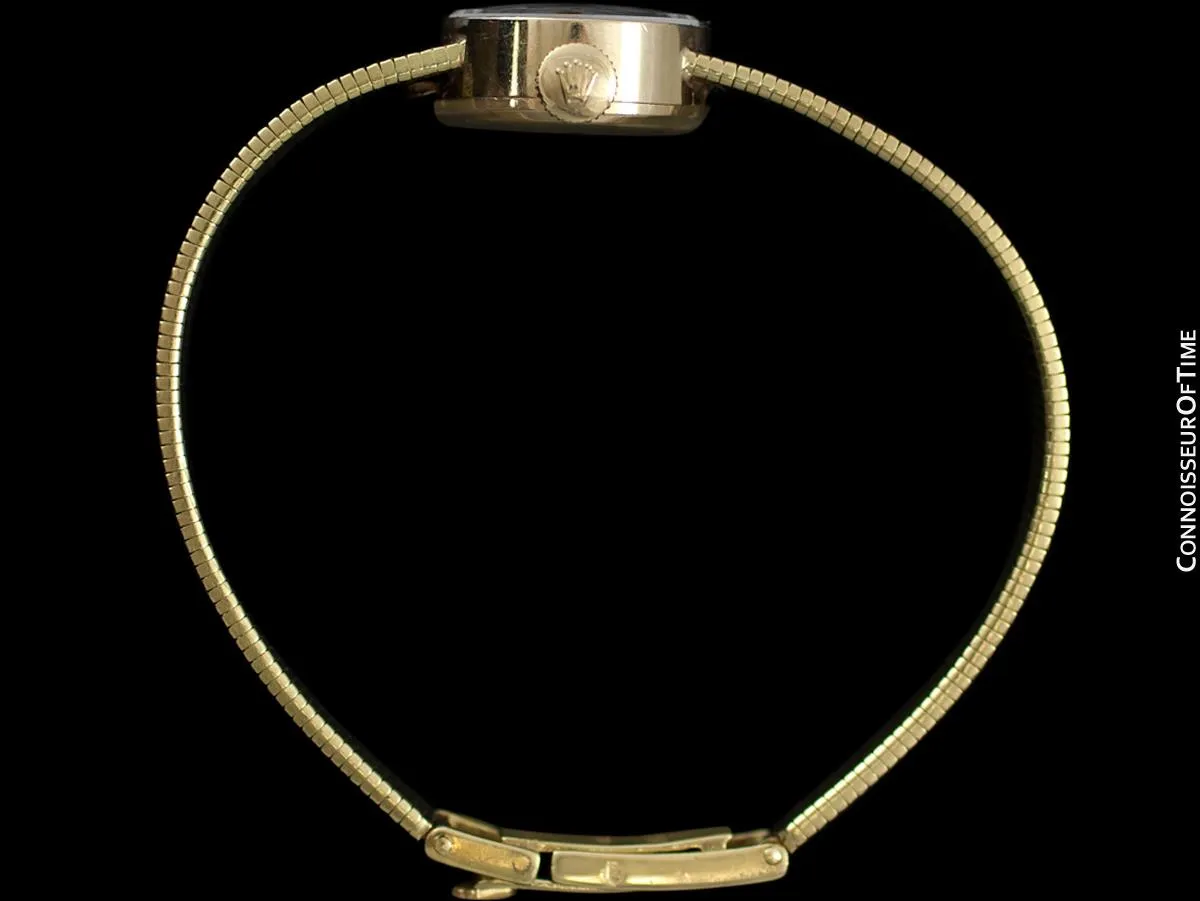 1970's Rolex Vintage Ladies Bracelet Dress Watch - 14K Gold