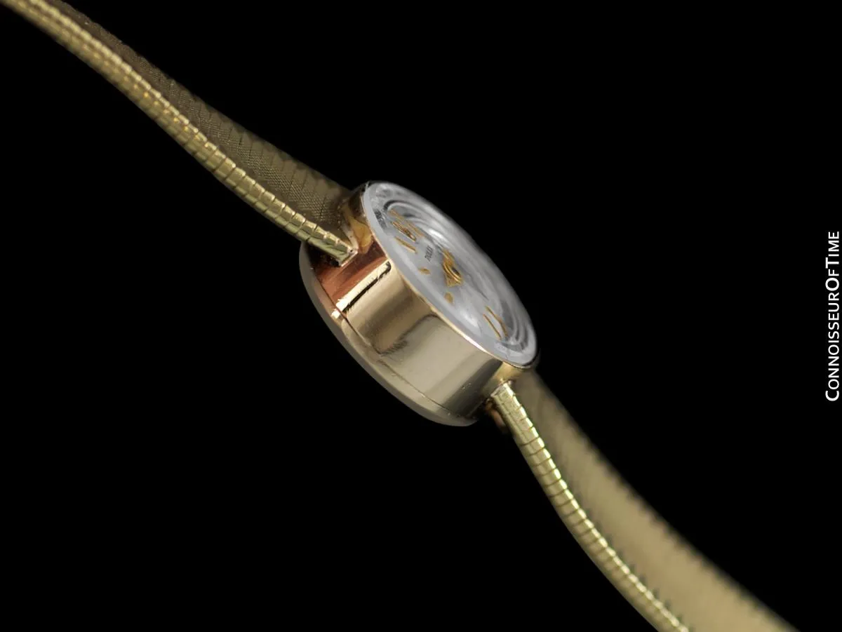 1970's Rolex Vintage Ladies Bracelet Dress Watch - 14K Gold