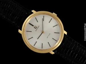 1971 Omega De Ville Mens 18K Gold Plated and Stainless Steel Dress Watch - Box & Papers