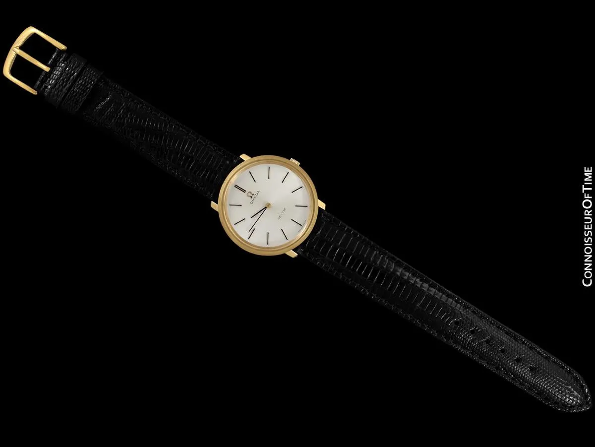 1971 Omega De Ville Mens 18K Gold Plated and Stainless Steel Dress Watch - Box & Papers
