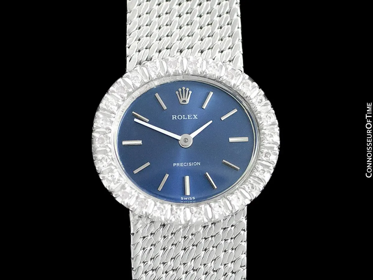 1972 Rolex Ladies Vintage Dress Bracelet Watch - Stainless Steel & Diamonds