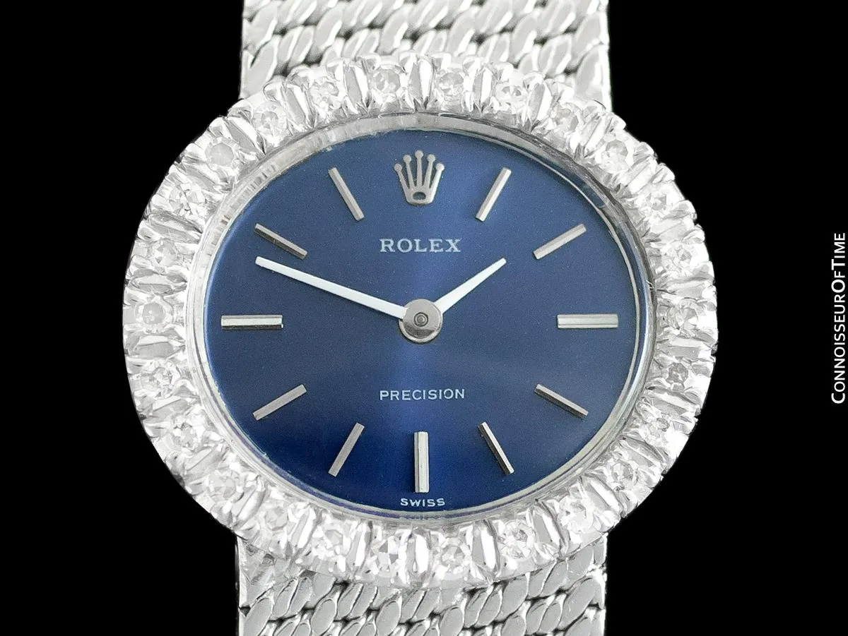 1972 Rolex Ladies Vintage Dress Bracelet Watch - Stainless Steel & Diamonds
