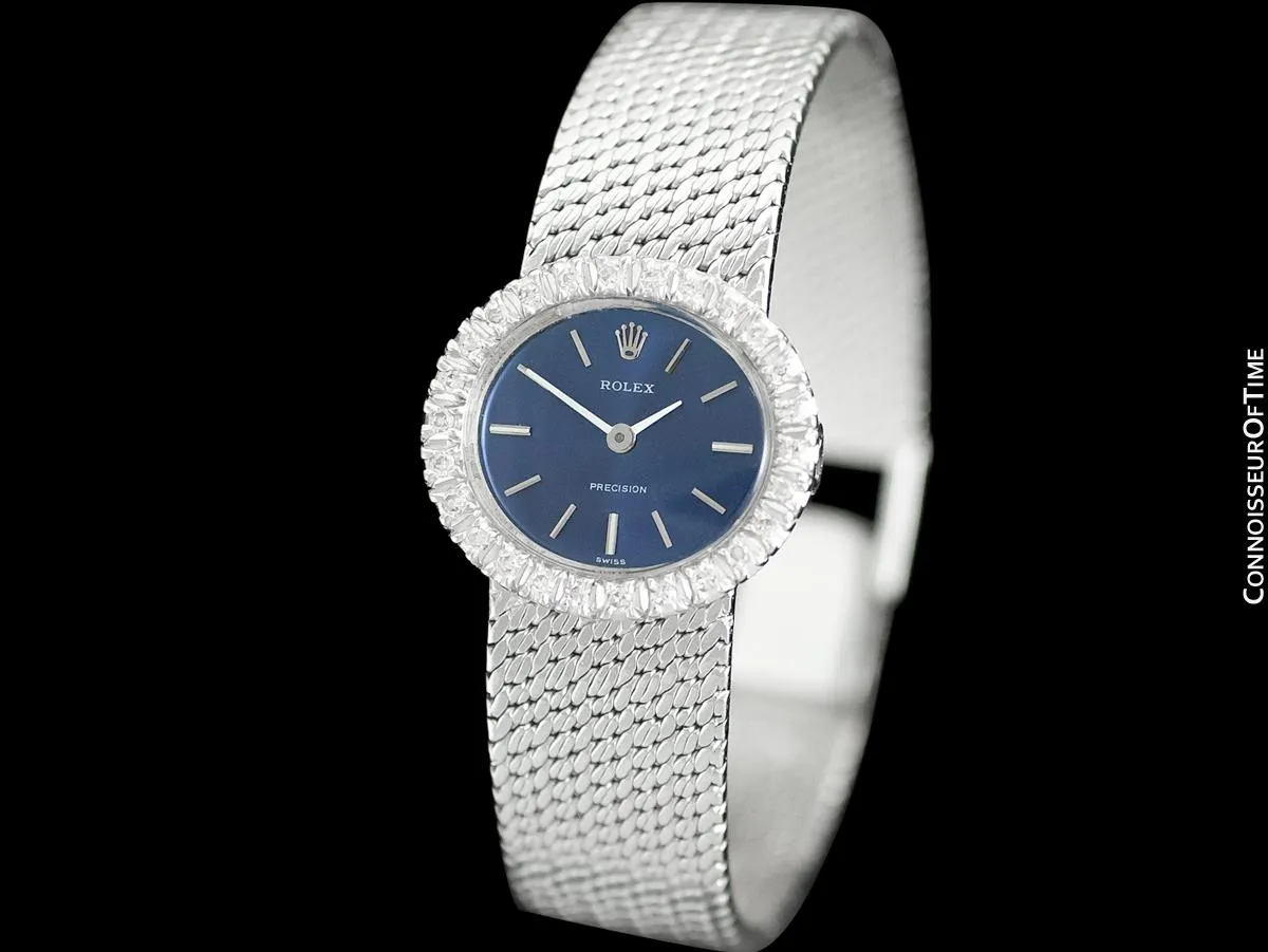 1972 Rolex Ladies Vintage Dress Bracelet Watch - Stainless Steel & Diamonds