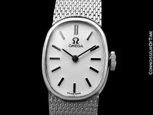 1973 Omega De Ville Vintage Ladies Handwound Luxury Dress Watch with Bracelet - Stainless Steel