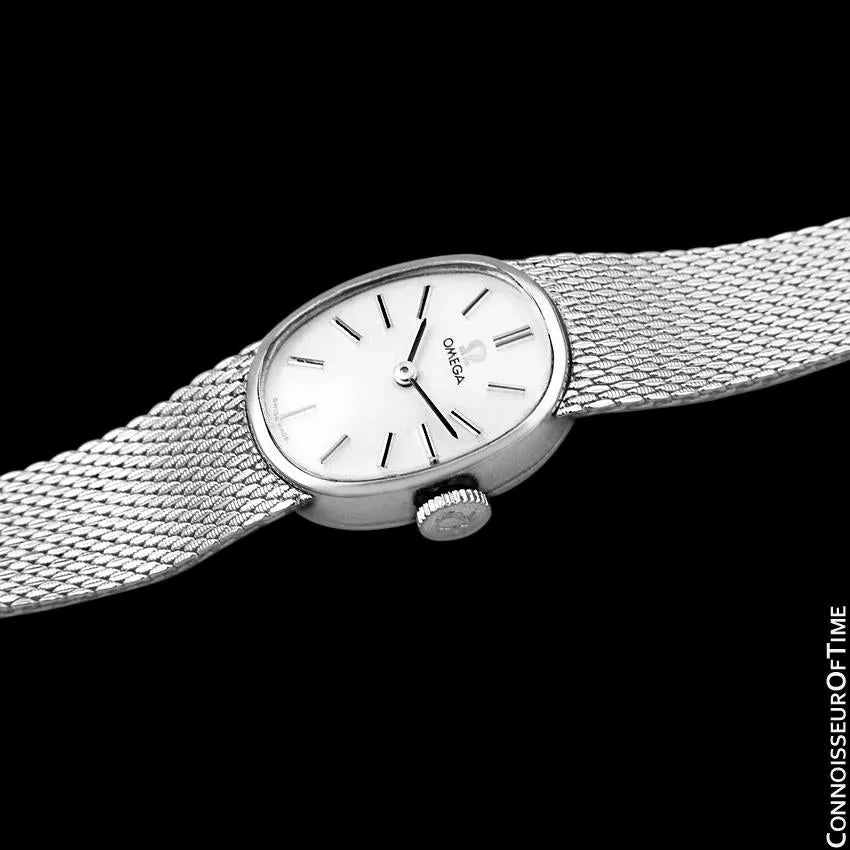 1973 Omega De Ville Vintage Ladies Handwound Luxury Dress Watch with Bracelet - Stainless Steel