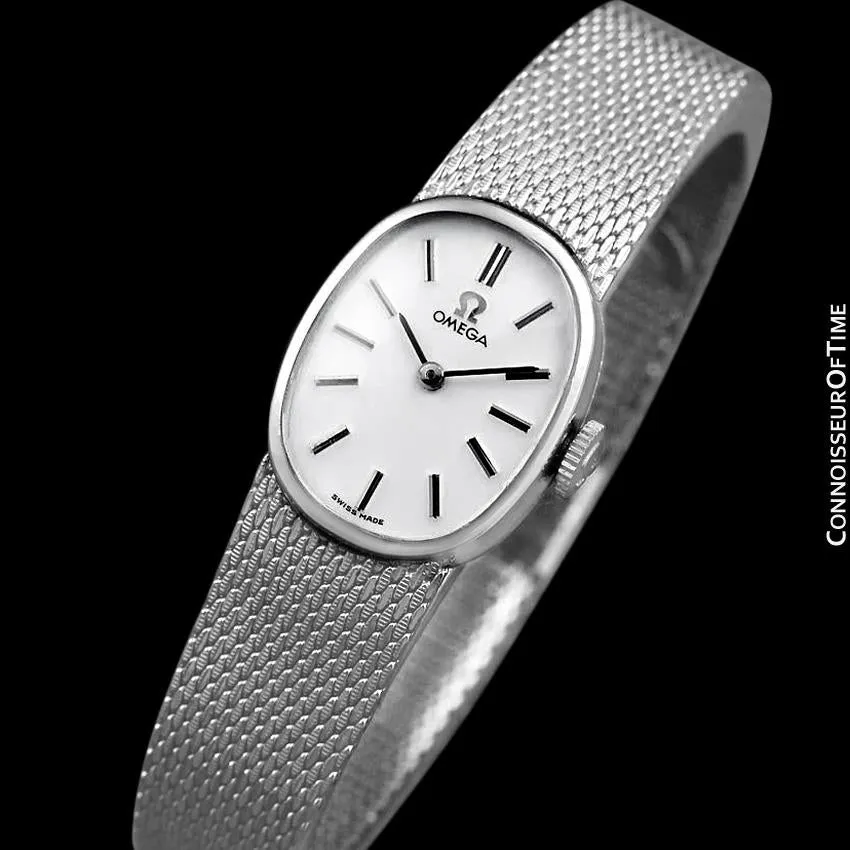 1973 Omega De Ville Vintage Ladies Handwound Luxury Dress Watch with Bracelet - Stainless Steel